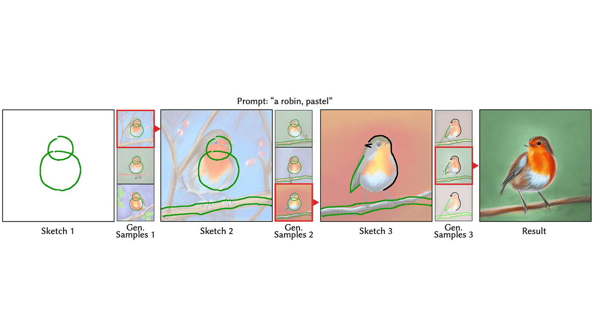 Block and Detail: Scaffolding Sketch-to-Image Generation